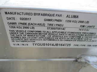 2018 Aluma 68x10  Aluminum Single Axle Utility 6810HBT