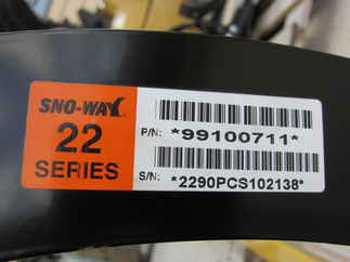 Clearance! NOS Sno-Way 22 Series 2 Model, Driveway, Straight blade, Down pressure, Steel wear strip, ProControl II Wireless controller Poly Straight Blade, 