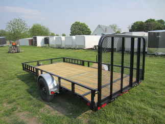 2024 PJ Trailer 83x14 U8 Single Axle Utility U821431DSBKA