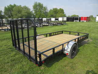 2024 PJ Trailer 83x14 U8 Single Axle Utility U821431DSBKA