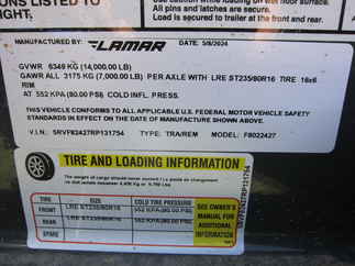 2024 Lamar 102x24  Equipment Deckover F8022427