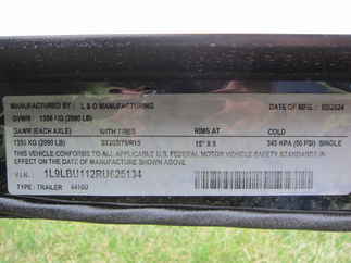 2024 L&O Mfg 76x10  Single Axle Utility 6410U