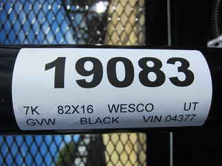 2024 Wesco 82x16 Utility