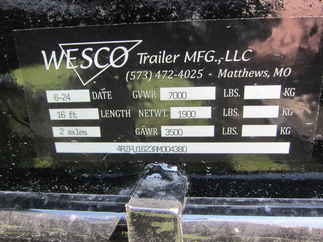 2024 Wesco 82x16 Car Hauler