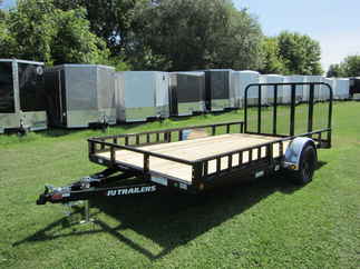 2025 PJ Trailer 83x14 U8 Single Axle Utility U821431DSBK-ATVR