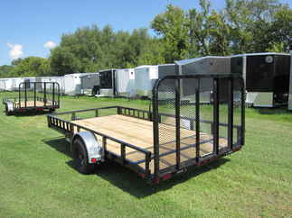 2025 PJ Trailer 83x14 U8 Single Axle Utility U821431DSBK-ATVR