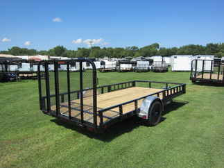 2025 PJ Trailer 83x14 U8 Single Axle Utility U821431DSBK-ATVR