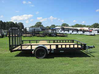 2025 PJ Trailer 83x14 U8 Single Axle Utility U821431DSBK-ATVR