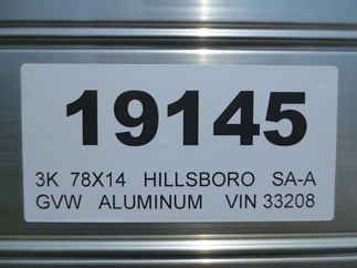 2025 Hillsboro 78x14  Aluminum Single Axle Utility AU78X14 AL