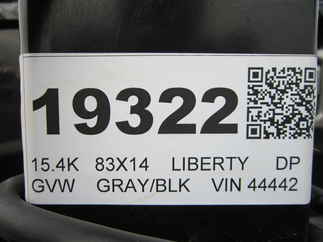 2025 Liberty 83x14  Dump LD14K83X14B8TSFT-GREY/2TONE